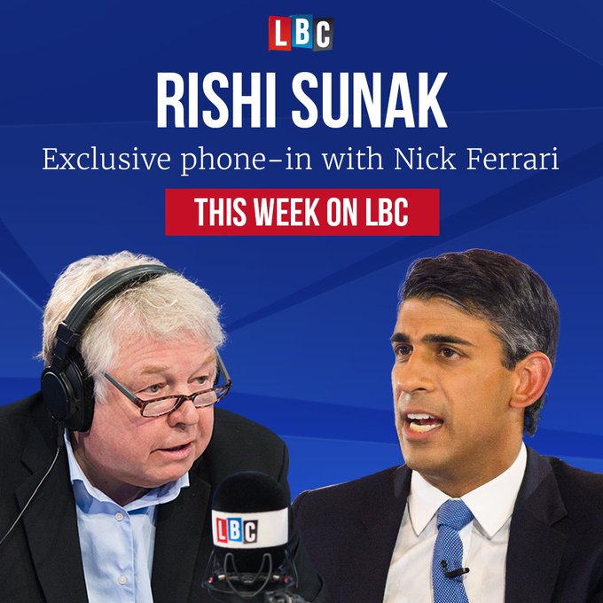 Good morning, On the show: 🎙️Put your questions to Rishi Sunak, who'll be joining me live in the studio 🚨The PM makes assaults on shop workers a stand alone offence 🏥A landmark report into how the NHS handles cases involving transgender children On @LBC. Call 0345 60 60 973.