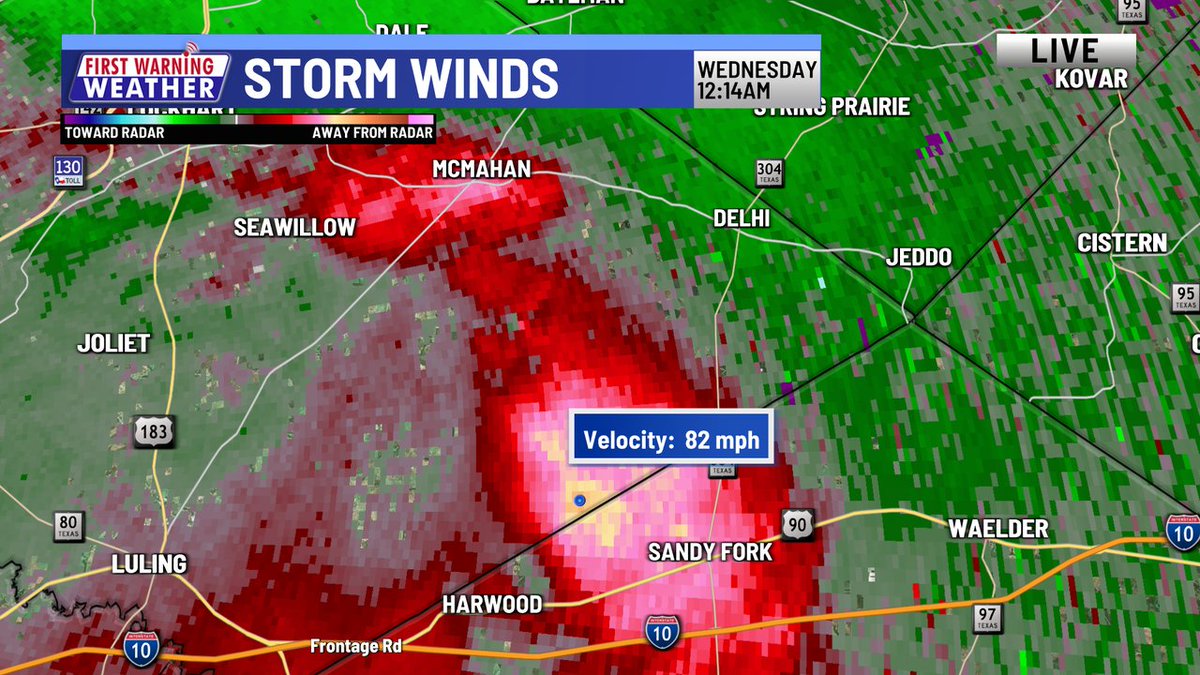 Damaging wind threat continues in southeastern Caldwell County as severe storms continue southeast of Austin. #KXAN #ATXWX