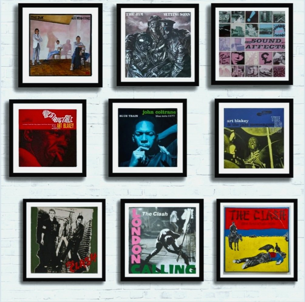 As Muphoria Gallery have all but sold out of my mini prints of my album paintings, I'm going to make some more up for them. But, shall I do three Jam, three Blue Note Jazz, or three Clash? I know what I'd choose!