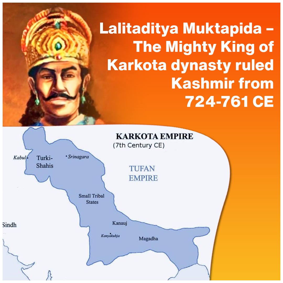 Born in the year 699 AD,King Lalitaditya Muktapida, one of the greatest kings & warriors of India who kept the spirit of Hinduism ablaze in Kashmir valley throughout his reign #NavrehSaptrishiSamvat5100 #SamratLalitadityaShauryaDivas2024 @sskjammu @BattaKashmiri @ARanganathan72