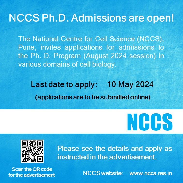 DBT_NCCS_Pune's tweet image. Interested in exploring #biotech through cutting-edge, #interdisciplinary #research in #CellBiology? Don’t miss this #opportunity to apply!
See the #advertisement here:  nccs.res.in/uploads/career…
 
#PhDlife #phdposition #ApplyNow