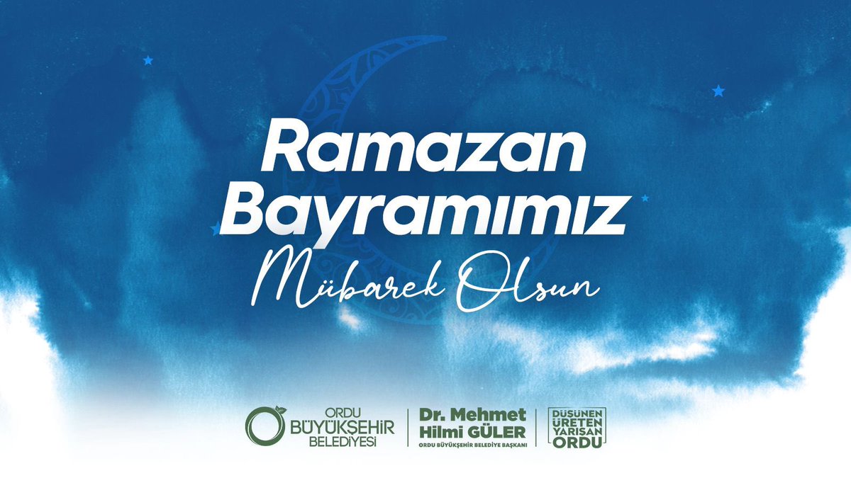 Ramazan Bayramı'nızı en içten dileklerimizle kutlar; ülkemize, milletimize ve tüm insanlığa huzur ve mutluluk getirmesini temenni ederiz 😊 Sevdiklerinizle birlikte nice bayramlara 💙