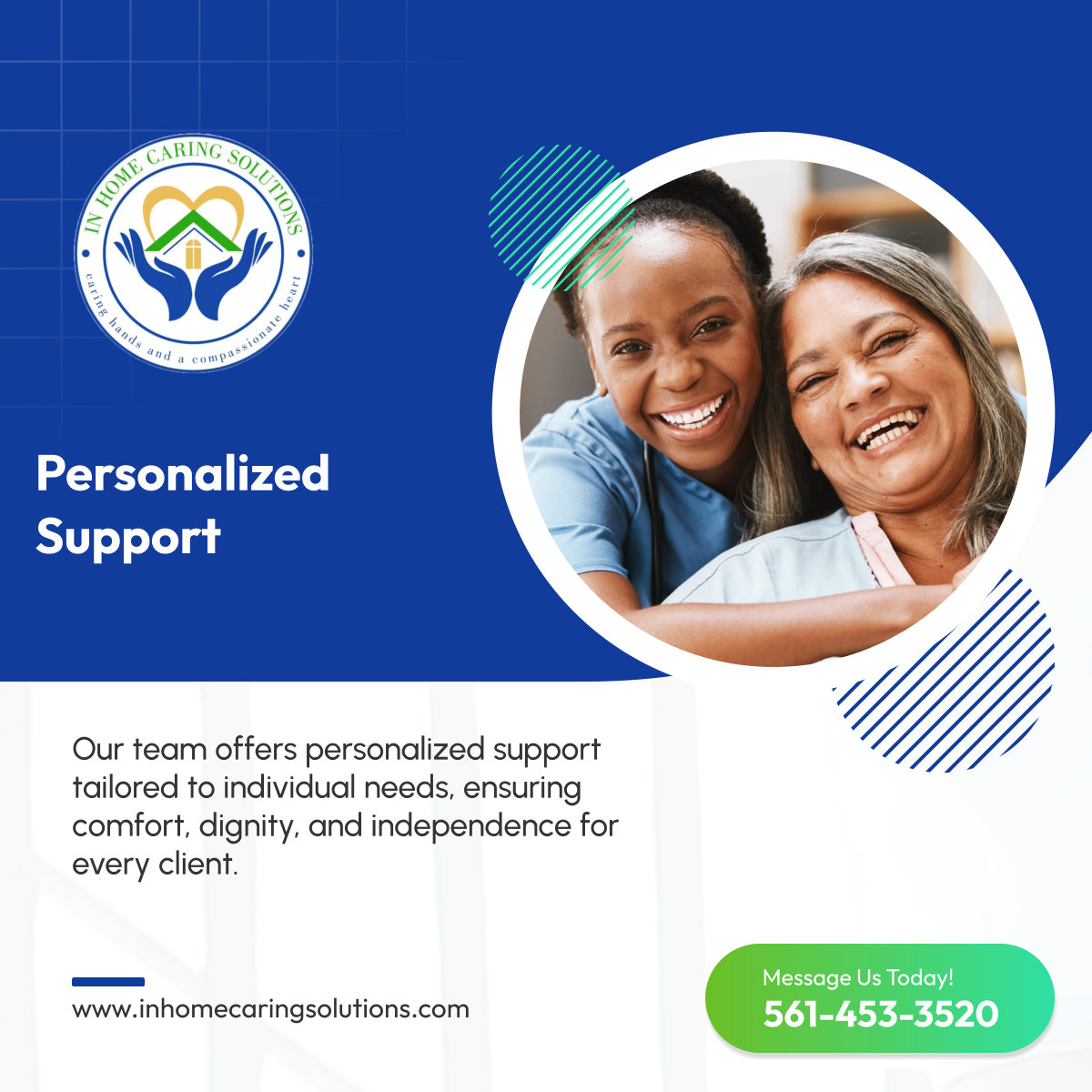 Discover personalized support tailored to your needs, ensuring comfort, dignity, and independence.

#BocaRatonFL #HomeCare #PersonalizedSupport