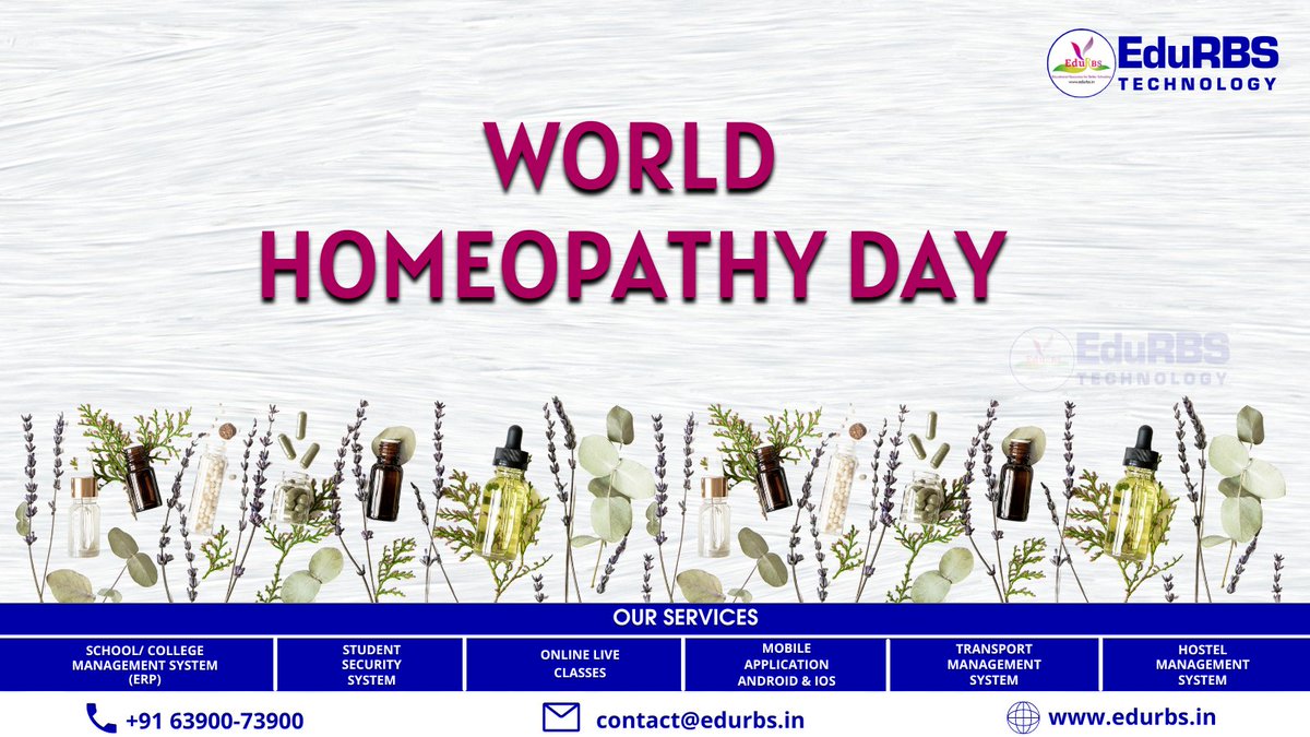 World Homeopathy Day   

Homeopathic treatment is our first resort as we do not have any adverse effects due to medicines.   

#homeopathy #homeopathyworks #homeopathicmedicine #homeopathyheals #homeopathic #health #homoeopathy #edurbs