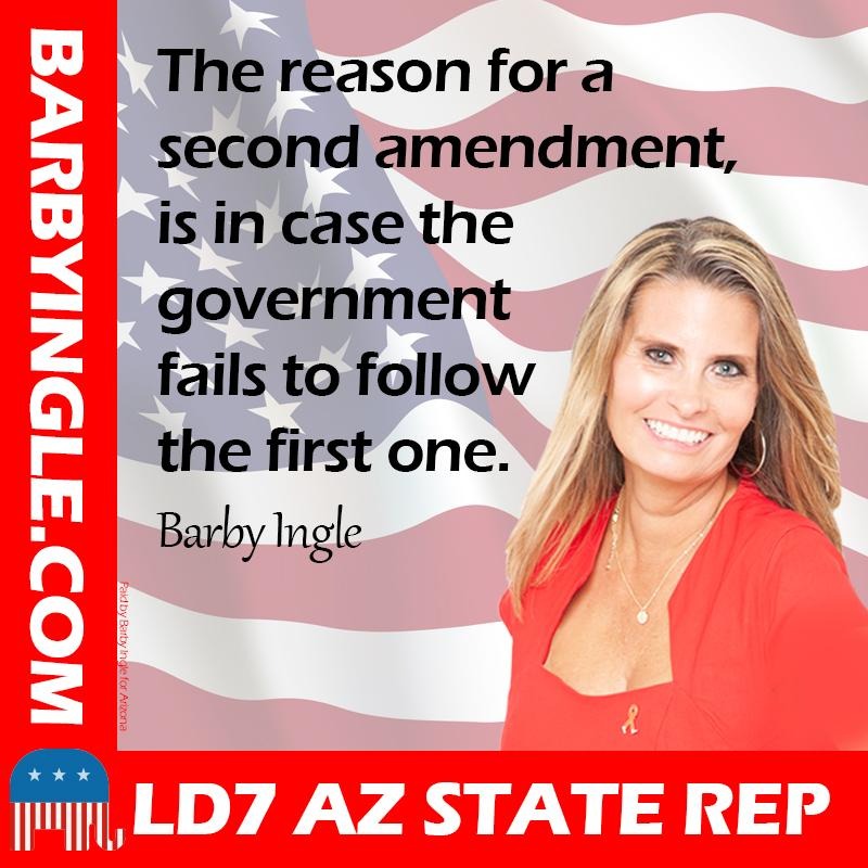 The reason for a second amendment, is in case the government fails to follow the first one. barbyingle.com #BarbyIngle #BarbyIngleForArizona #StateRepresentative #LD7. 

The Second Amendment
 of the U.S. Constitution, ratified in 1791, was proposed by James Madison to…