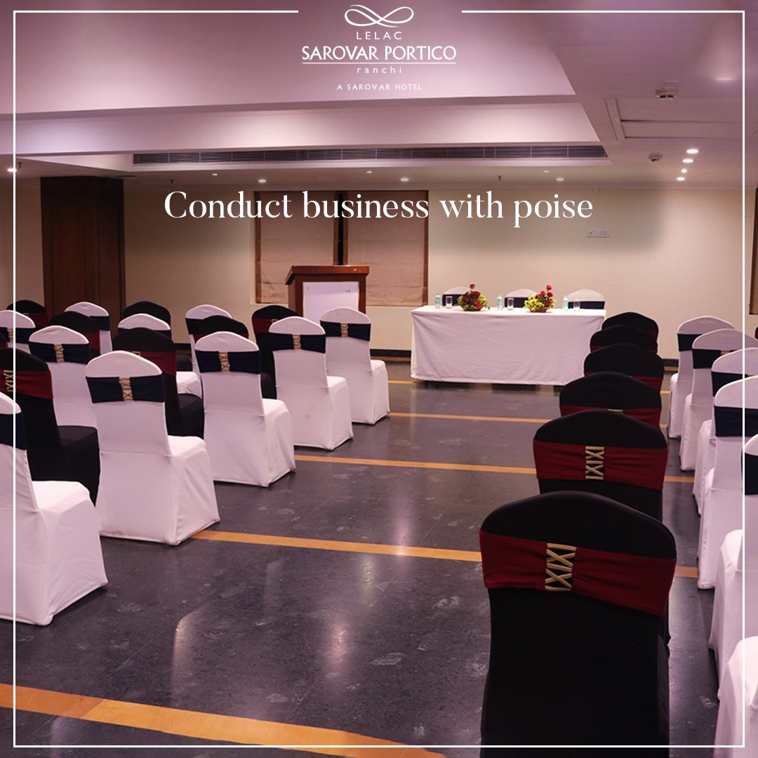 Looking for a perfect place to conduct your business or corporate event?
#LeLacSarovarPortico gets you the best of facilities.

📍 Le Lac Sarovar Portico, Ranchi
📞 0651-6619511/12/13, 9570000654
📲 sarovarhotels.com/le-lac-sarovar…

#LeLacSarovar #Ranchi #BoardRoom #Meetings #MeetingRoom