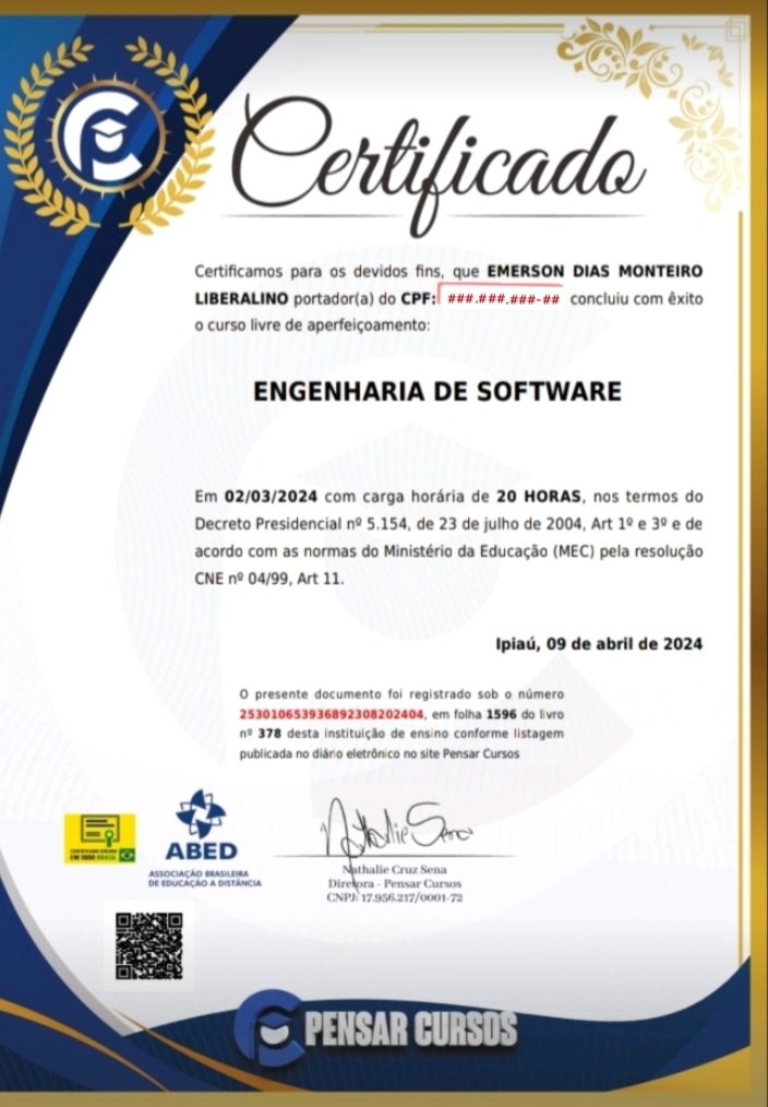 EmersonLiberal9's tweet image. I glad to ended and get a great skill of #SoftwareEngine.

  As well as I dive in the Design Pattern, UML diagrams and Oriented Object Program I start again a #Javascript&apos; Course. 
 
  My focus is learn app and web development and learn use #React-Native and #NodeJs for this.