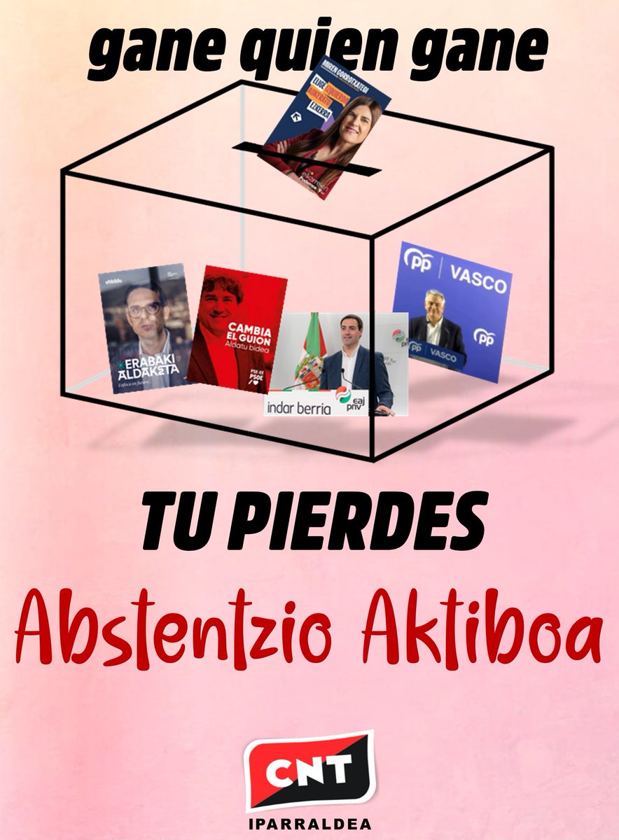 🗳️21 de abril ABSTENCIÓN ACTIVA 📢Coherencia entre medios y fines 📢Desmontar las mentiras del Estado 📢Postura revolucionaria y de lucha Los trabajadores tienen que aprender que su poder no está en la fuerza de su voto, sino en su capacidad de parar la producción V. Cleyre