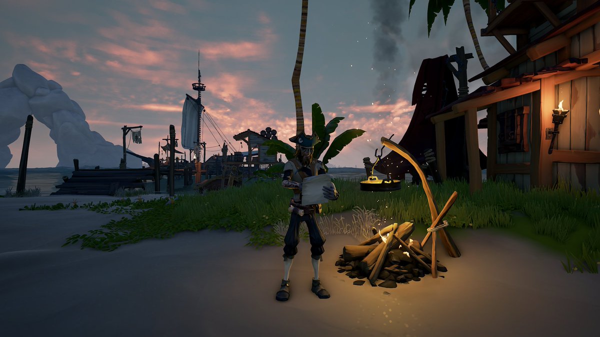 @SeaOfThieves #dailyfirelight ( sanctuary outpost ) #BeMorePirate 
Hoping next time I set sail I can actually take one of me ships out especially since it will mark 3 yrs of daily firelights or 1096 days of logging in, 157 weeks, 1,576,884 minutes, 94,613,084 seconds #immortalize