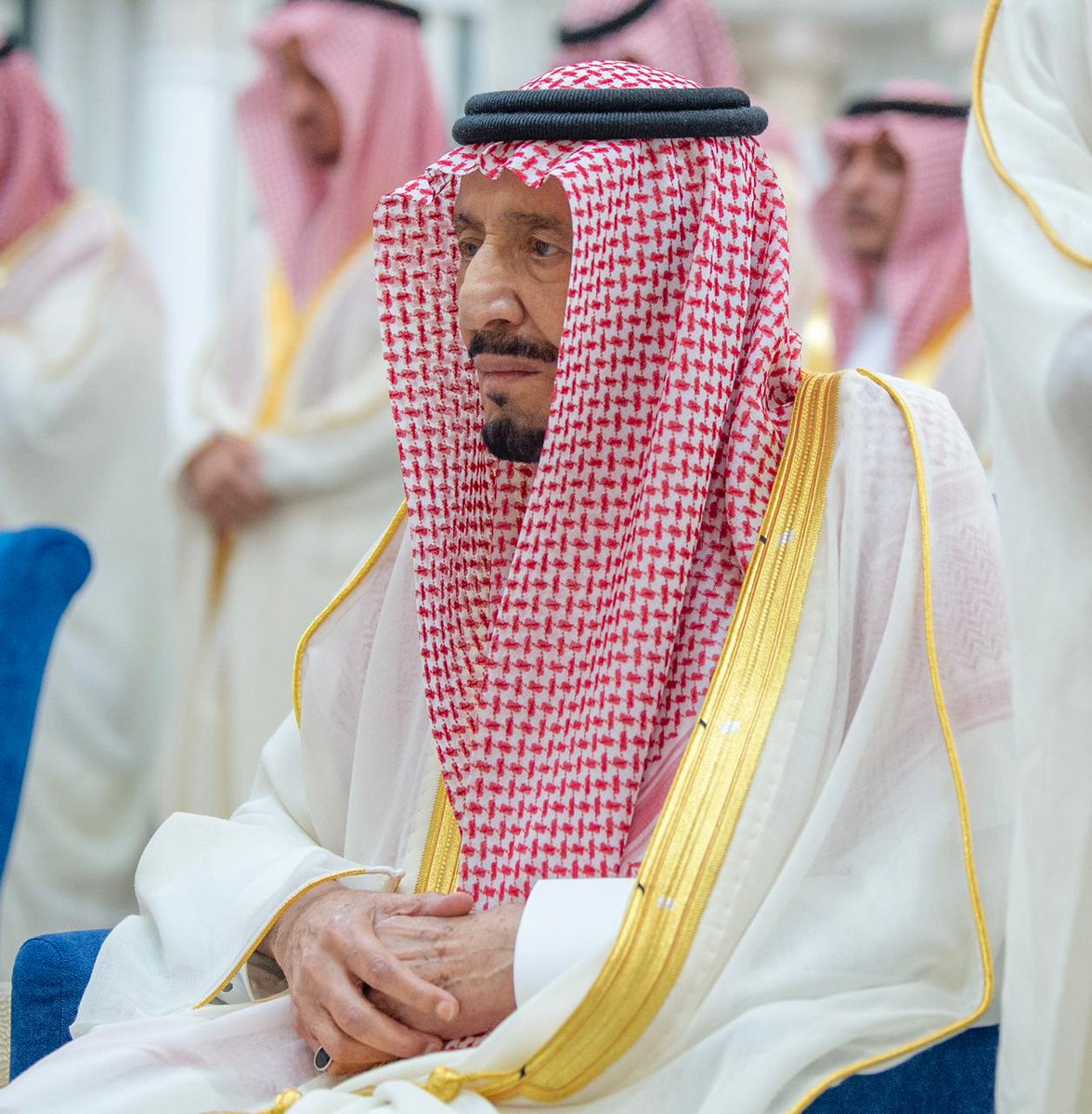 spagov's tweet image. #خادم_الحرمين_الشريفين يؤدي صلاة #عيد_الفطر المبارك في قصر السلام بجدة.
#واس