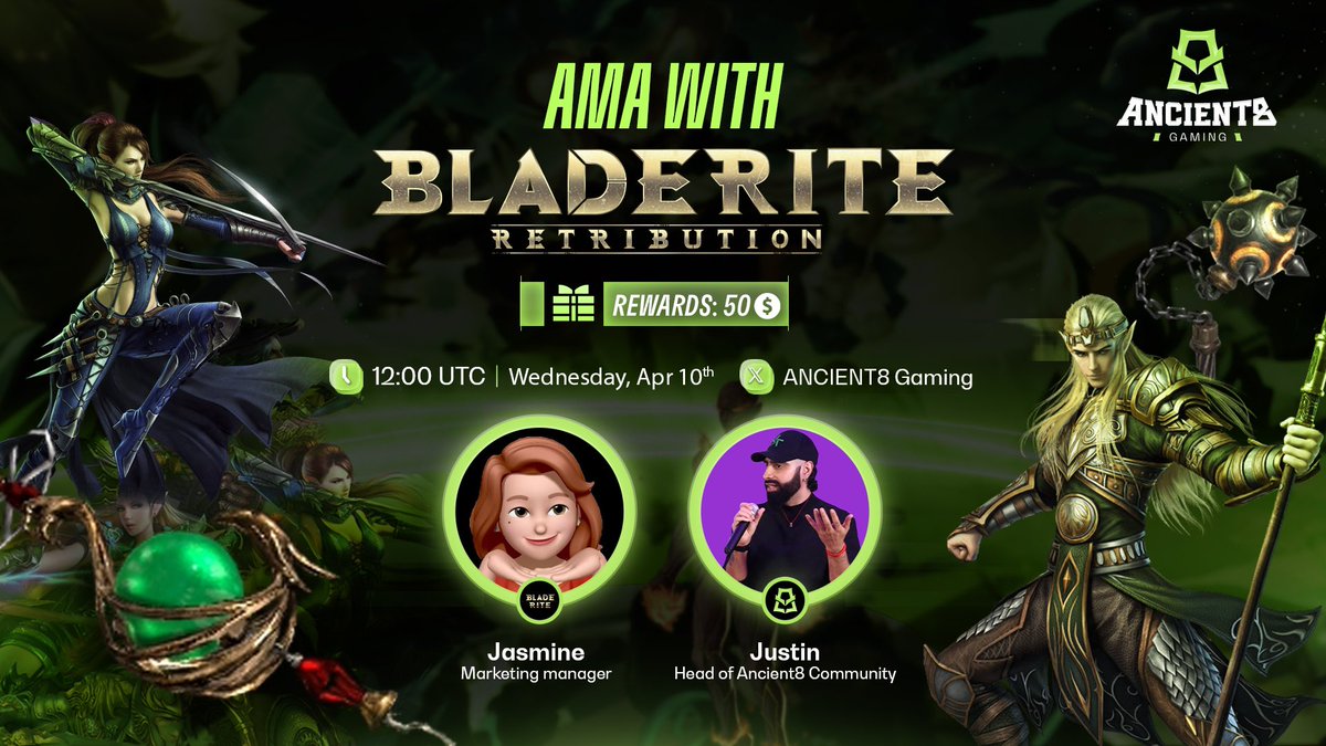 Attention, Battle Royale game fans! 🎮💚 Join us today for an AMA to explore @blade_rite, and don't miss the chance to seize the opportunity for the intense battles and exciting gameplay of the S4 Tournament! 🎁 $50 in rewards awaiting winners. ⏰ 12 UTC, Wednesday, April…