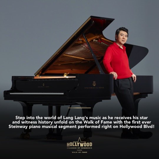 Ceremony tomorrow at 11:30 am live stream on walkoffame.com #walkoffame #steinwaypiano