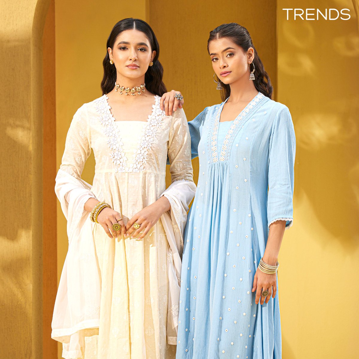 Get ready for the festivities with vibrant ethnic wear from TRENDS. What's your top fashion choice for a festivity? Tell us in the comments!