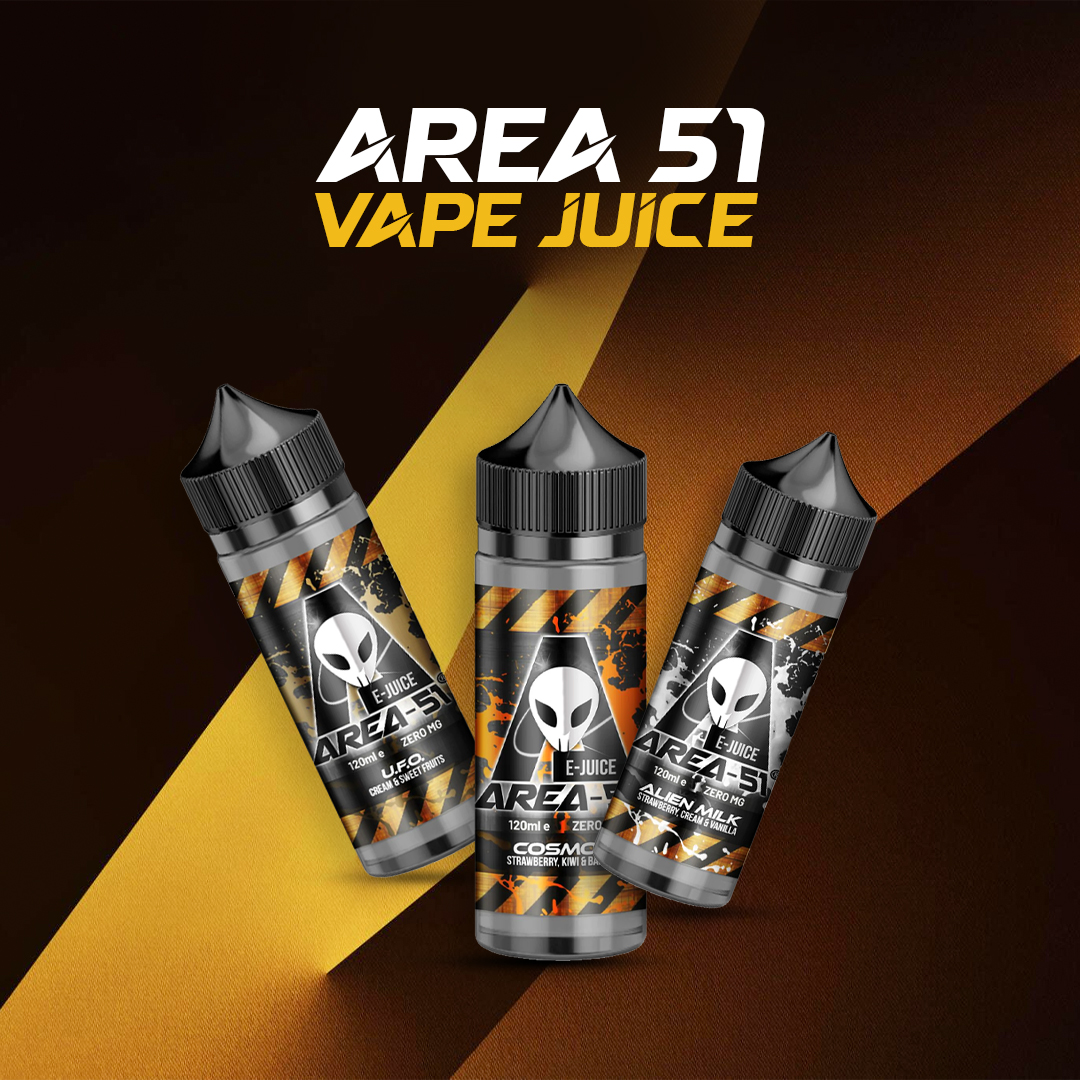Area 51 Vape Juice offers a unique blend of flavors, containing 100ml of e-liquid, ensuring a premium vaping experience for even the most discerning vapers. For order - rb.gy/x9kplx #area51 #vapejuice #eliquiduk #vapeshopuk #vapestore #vapeuk