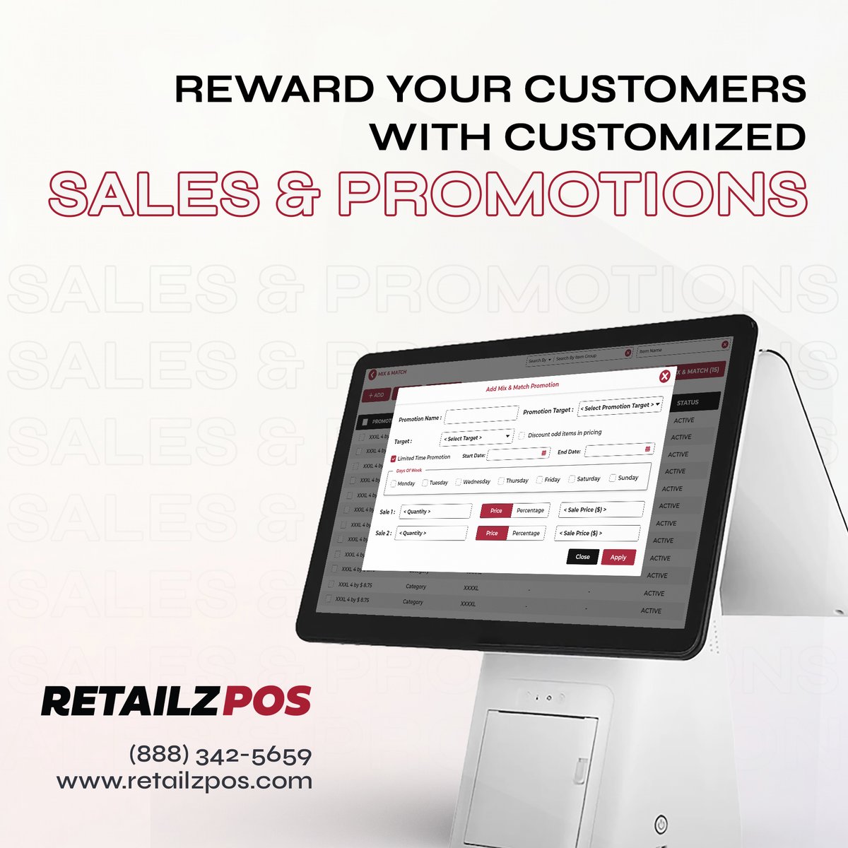 Revitalize your sales strategy with enticing promos and promotional deals! Propel your retail business forward and attract new customers. 🛍️💥 #RetailSuccess #SalesStrategy