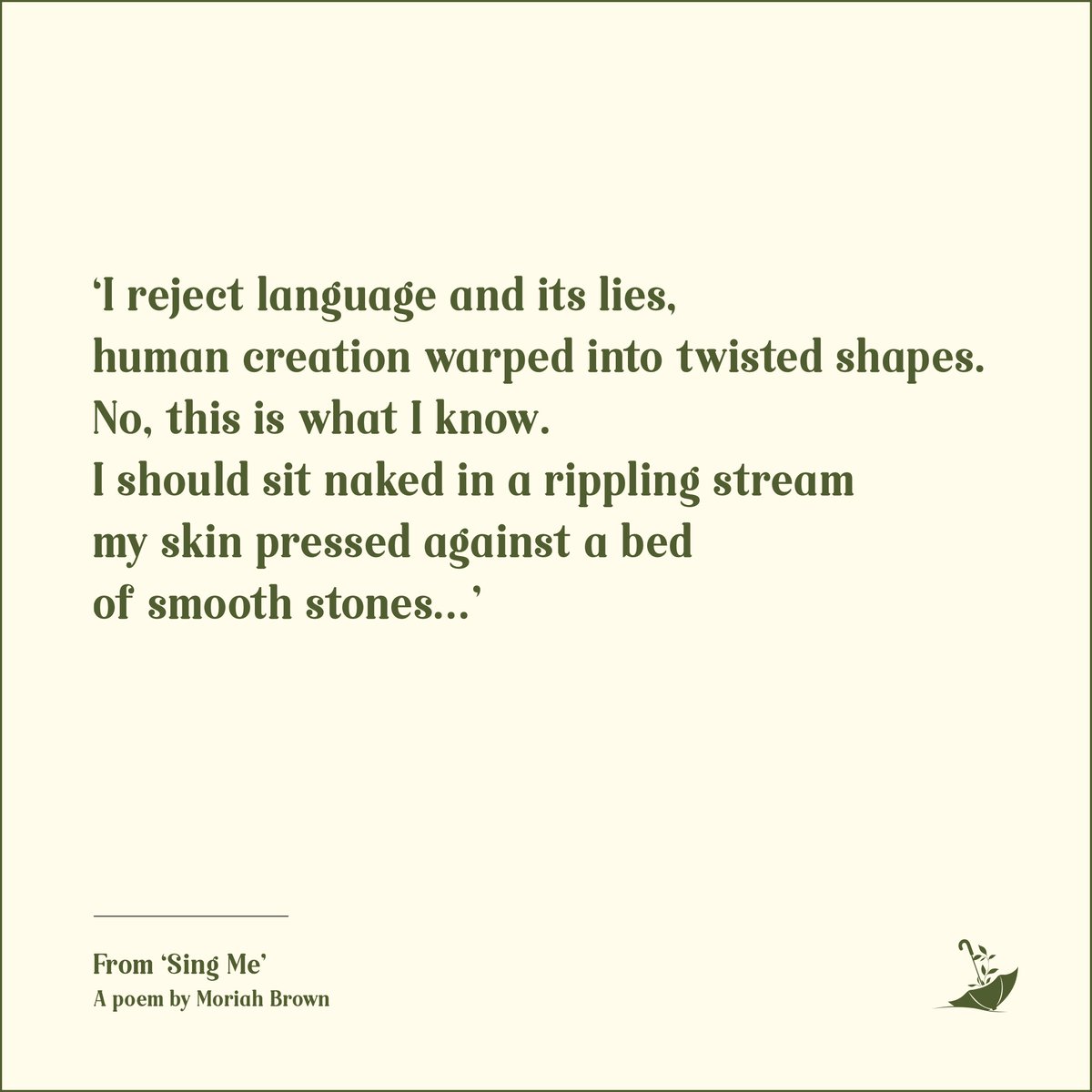 thewildumbrella's tweet photo. This week we're thrilled to publish two new poems – 'Sing Me' and 'Postcard to the Night' – from American writer Moriah Brown. 

Her featured work is live on our site now: https://t.co/NAOM7VQOIz
https://t.co/hlv8c4C4ie

#litmag #poetrycommunity #poetry https://t.co/ccAEF5CvAn