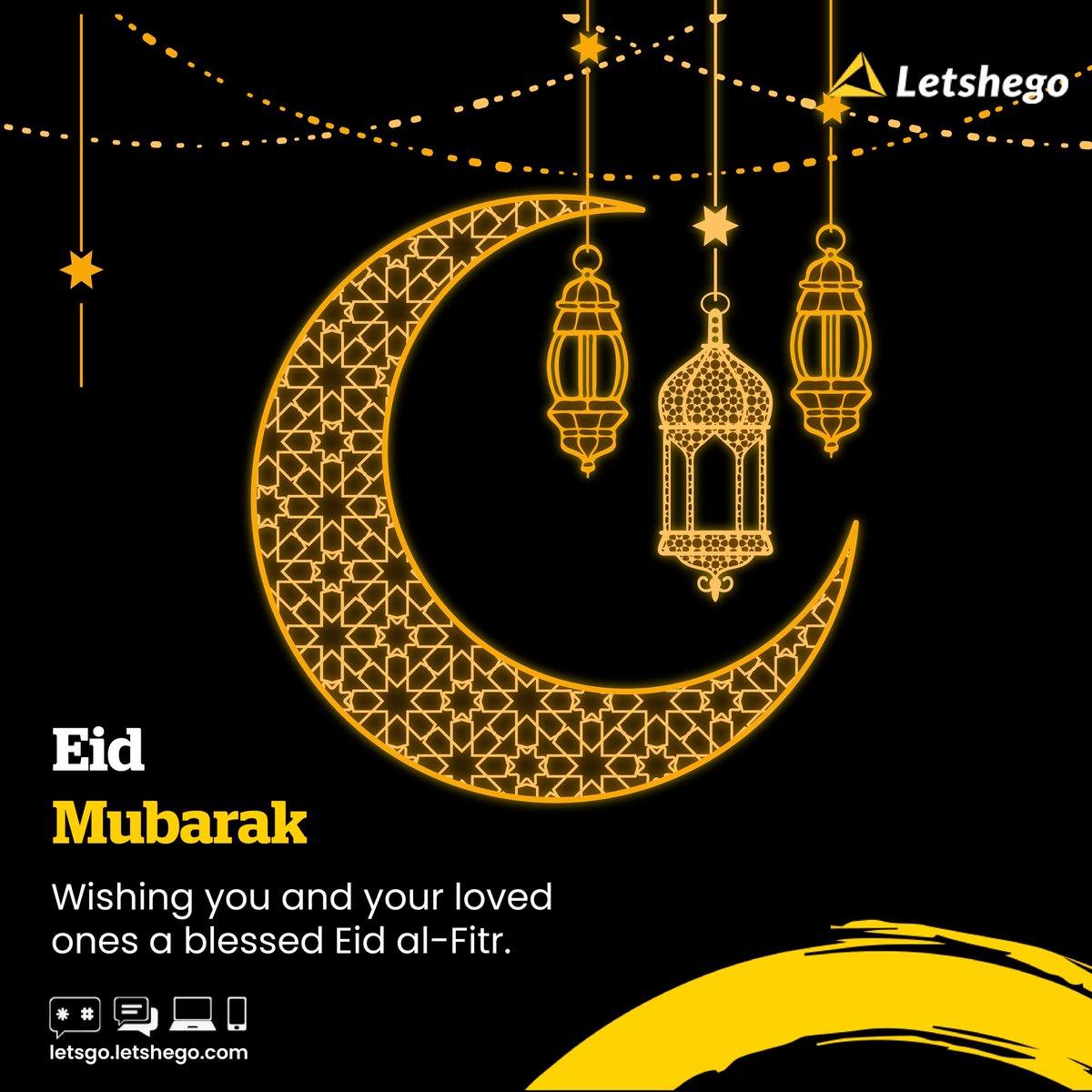 Wishing you and your loved ones a blessed Eid al-Fitr filled with joy, peace, and happiness. May this special day bring you closer to family and friends, and may your hearts be filled with gratitude and kindness. Eid Mubarak! 🌙✨ #EidAlFitr #Letshego