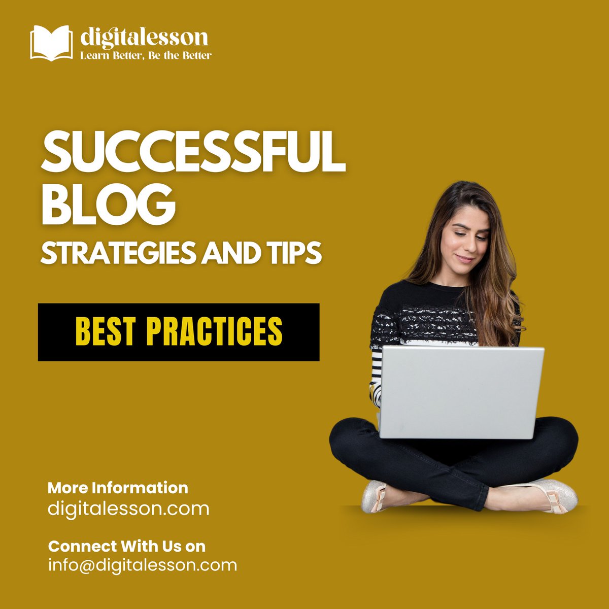 Master the art of blogging with proven strategies and tips shared by DigitaLesson. 
.
Website: digitalesson.com
.
#digitalesson #BloggersLife #OnlineSuccess #KnowledgeIsPower #BloggingSuccess #ContentCreation #LearnFromTheBest #BloggingTips #DigitalMarketing #Success