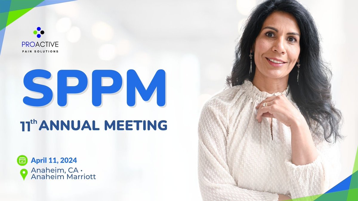 PainSolutionPro's tweet photo. Don't miss out on the #SPPM 11th Annual Meeting happening on April 11, 2024, in Anaheim, CA!  🎉Check out the complete schedule and secure your spot!  Click the link to access the program 👉 https://t.co/ebmwL4jhb3 See you there! https://t.co/iQd9dL3SCR