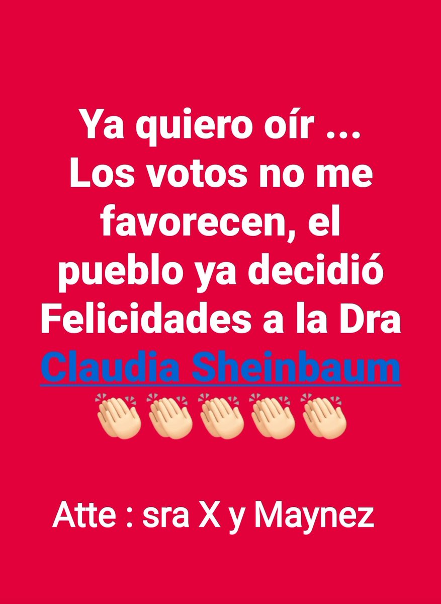 RT MASIVO  !!! 👏🏻👏🏻👏🏻 #EsUnHonorEstarConClaudiaHoy
#ClaudiaPresidentaDeMexico2024
#ClaudiaArrasa
#SomosMillonesConClaudia
#SomosMillonesConLa4T
#SeguridadConClaudia
#PlanC
#VotoMasivoMorena
#ClaudiaPresidenta2024 
#ClaudiaArrasaEnElDebate