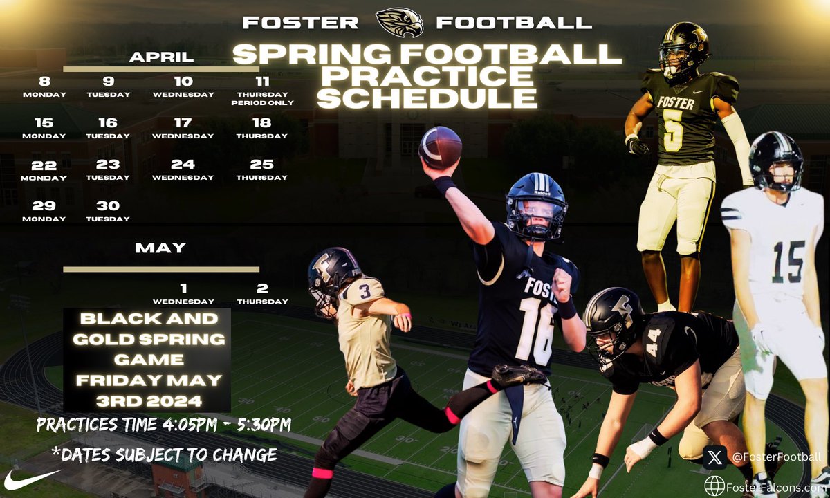 🚨College Coaches🚨 Make plans to stop by Foster HS during Spring Recruiting! We have student athletes with length, speed & GRIT. Most importantly they have great character & grades for your campus. #PTN