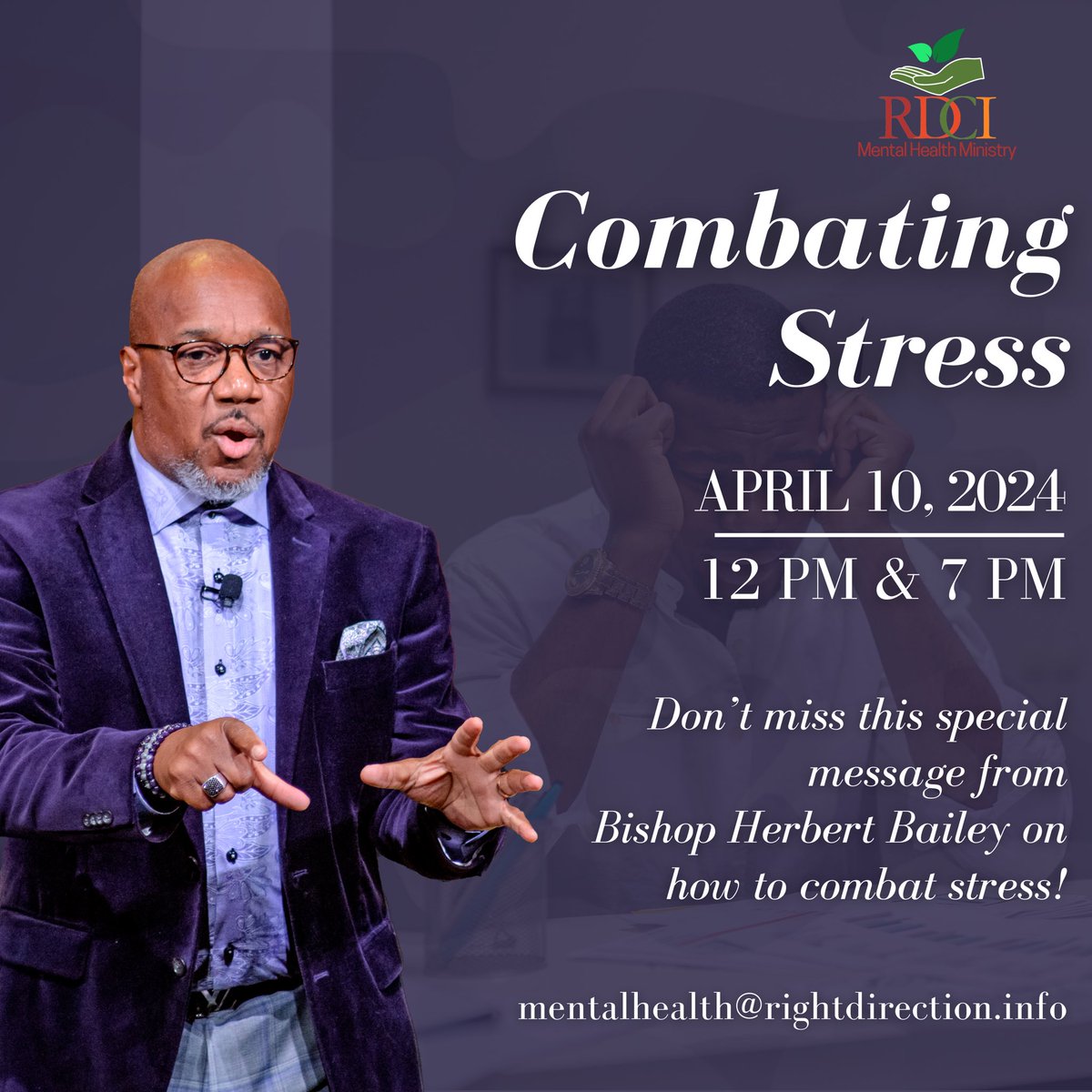 Join us tomorrow as @PastorBailey gives us strategy and insight on how to declare victory over stress during Stress Awareness Month.