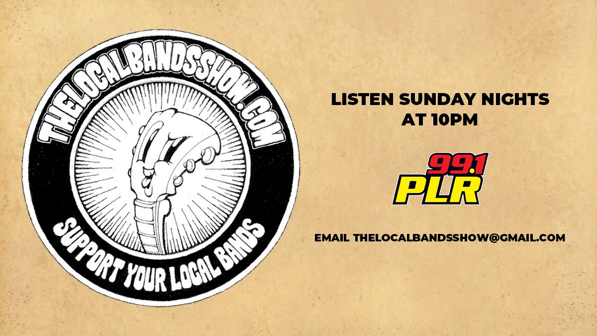 #TheLocalBandsShow is TONIGHT 10pm where it's all about local music! Hosted by @rickallison & @MrCritelli!

Featuring...
Those Melvins
The Naomi Star
Still Rivers
Dani Probably
Pocket Vinyl
Brian Larney
Alan Walker
The Tines

#SupportYourLocalBands
@NewEnglandBrew @briansguitars