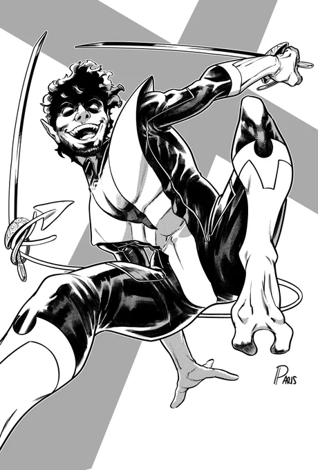 ❌ I think this my first time posting a process video on here. I caught the X-men bug and did this Nightcrawler drawing last night. I definitely have to draw a Storm after this 