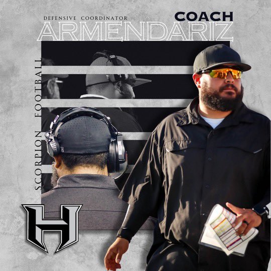 Can’t wait to get started on this huge opportunity!! Excited to work with @OJGarcia12 and the rest of the Horizon HS staff to help this football program reach its full potential!! I’ll always be grateful for Clint HS and where it all began! #ReptheH #ScorpionStrong #TheBrand