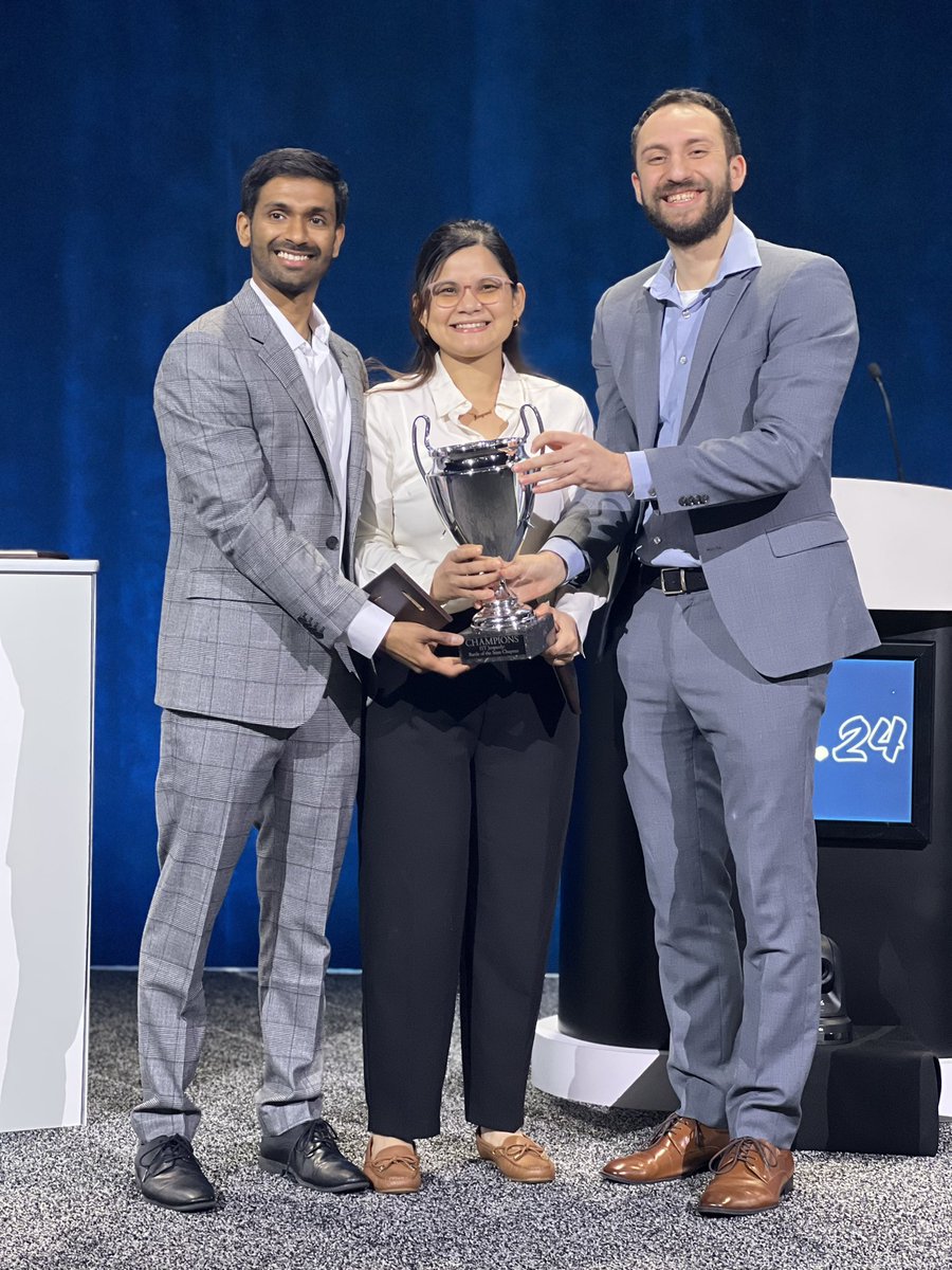 So honored to be representing the great state of Texas and our fellowship program @BCMHeart with my brilliant co fellows @dranupamabk and @RYKherallah and winning ACC FIT Jeopardy. God is so good! #ACC2024 #ACCFIT