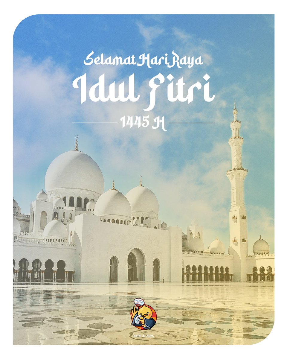 KKRFofficial's tweet photo. Mewakili segenap #KKRF mengucapkan Selamat Hari Raya Idul Fitri 1445 H.
Taqabbalallahu minna wa minkum. Minal aidin wal faidzin. Mohon maaf lahir dan batin. 🙏🏻 https://t.co/OEa6quAyb9