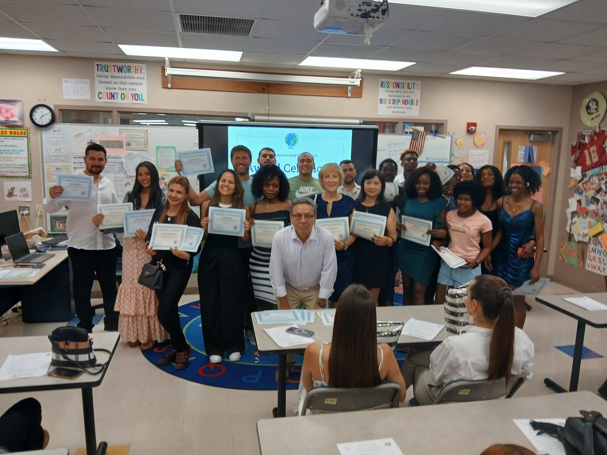 servos's tweet image. Congratulations Adult ESOL students. I'm so proud of everyone for an awesome Winter Term 2024! @ACEofBocaHigh @ACEofPBC