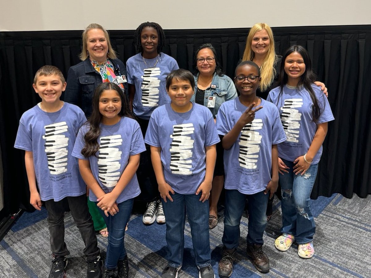 I am so proud of these kids What an amazing <a href="/CyFairISD/">Cypress-Fairbanks ISD</a> event for our 5th graders! Choral Festival was a HUGE success and I just can't be a happier music teacher. 👏👏👏 <a href="/BrosnahanES/">Brosnahan Elementary</a> <a href="/ElaineWaier/">Elaine Waier</a>