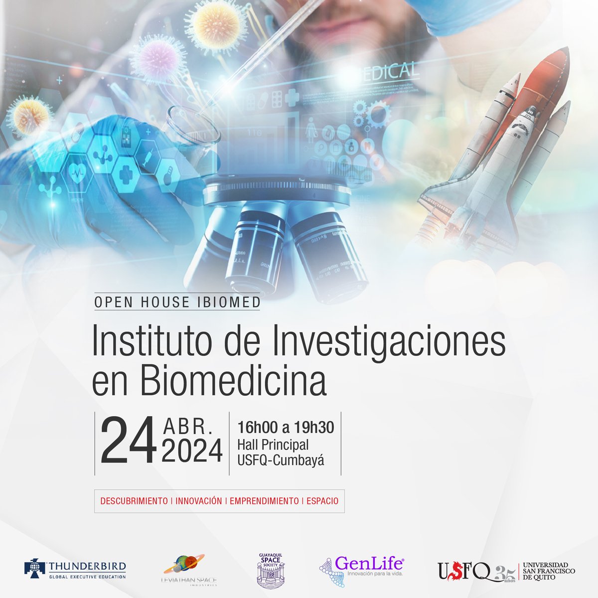 Andrés Caicedo Lab (@caicedolab) on Twitter photo Hey <a href="/USFQ_Ecuador/">Universidad San Francisco de Quito</a>! 🌟
El OpenHouse iBiomed es más que un evento: es una invitación a la interdisciplinaridad y colaboración en nuestra comunidad.
Buscamos generar descubrimientos e innovaciones desde la tierra 🌍 al espacio 🚀
Escríbeme para participar : acaicedo@usfq.edu.ec🙌 Hey <a href="/USFQ_Ecuador/">Universidad San Francisco de Quito</a>! 🌟
El OpenHouse iBiomed es más que un evento: es una invitación a la interdisciplinaridad y colaboración en nuestra comunidad.
Buscamos generar descubrimientos e innovaciones desde la tierra 🌍 al espacio 🚀
Escríbeme para participar : acaicedo@usfq.edu.ec🙌
