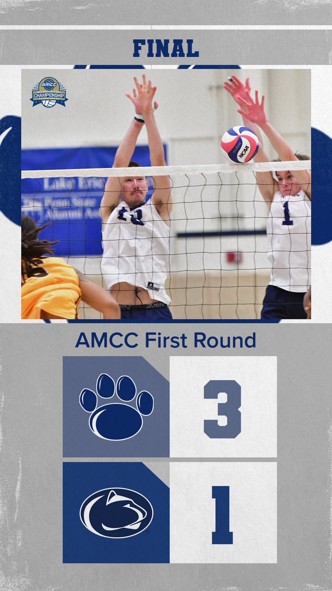 PSBAthletics's tweet image. Men's Volleyball Advances to AMCC Semifinals! Lions take on top-seed St. Vincent Friday at 4:30 p.m.