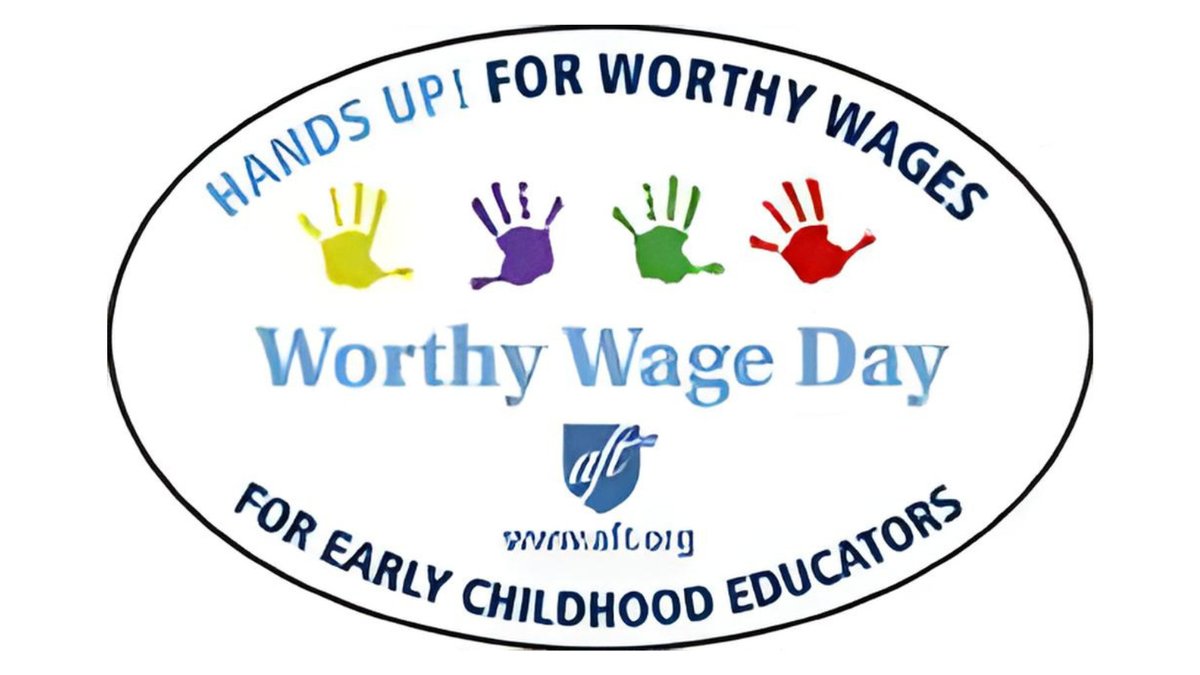 May 1st is Worthy Wage Day, and we are calling on lawmakers, advocates, and communities to commit to finding solutions to address the chronic underfunding of child care, Pre-K, and early childhood education programs! aftvoices.org/tagged/worthy-… #WOYC24