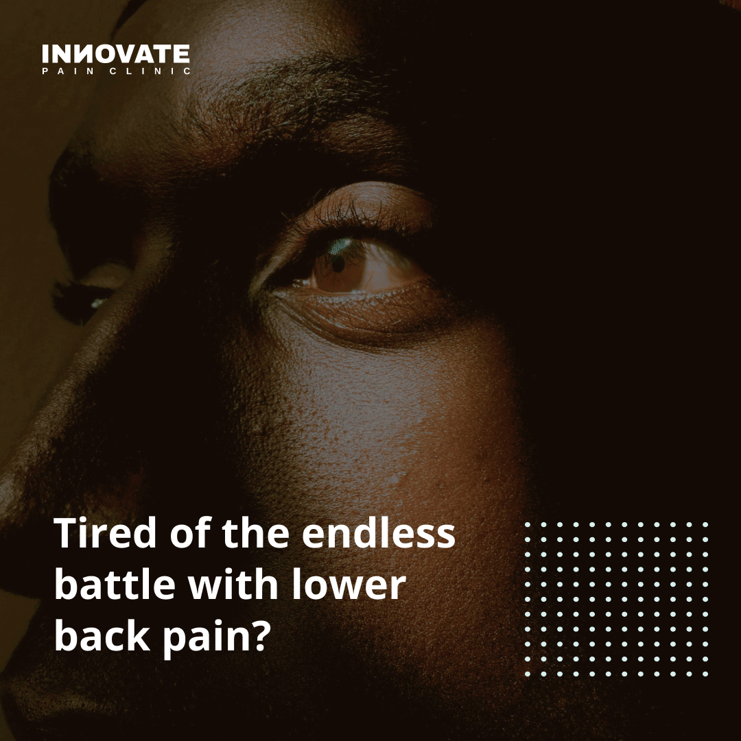 Tired of the endless battle with lower back pain?

Take control and book your free assessment: bit.ly/3ToBQQx

#Neuroplasticity #PainManagement #VRtherapy #ChronicPain #ChronicBackPain #BackPain #BackPainRelief #InnovatePainClinic