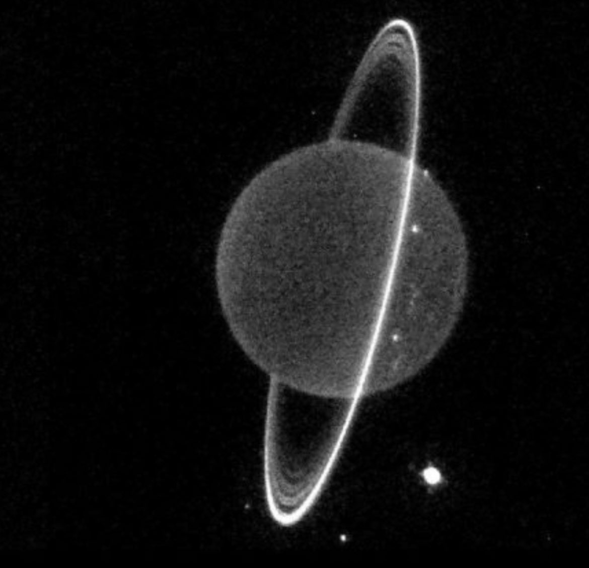 uranus and its moon miranda in the near infrared