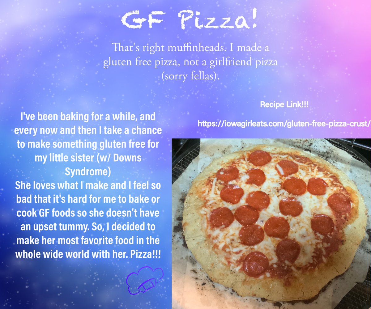 Mg14589's tweet photo. PIZZA PIZZA PIZZAAAAA
#DownSyndrome #pizza #glutenfree https://t.co/OkC1qLc6l9