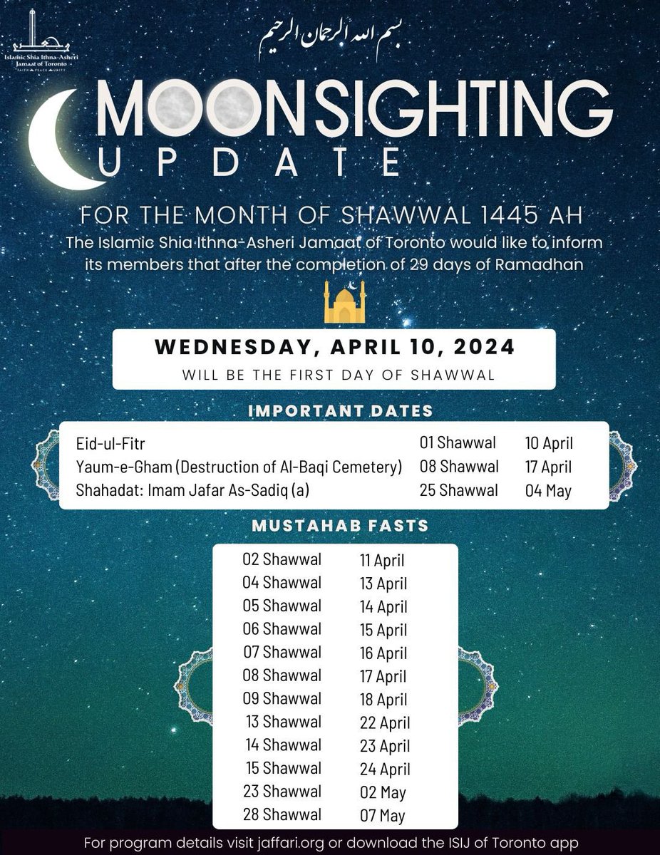 Islamic Shia Ithna Asheri Jamaat of Toronto (@isijoftoronto) on Twitter photo 