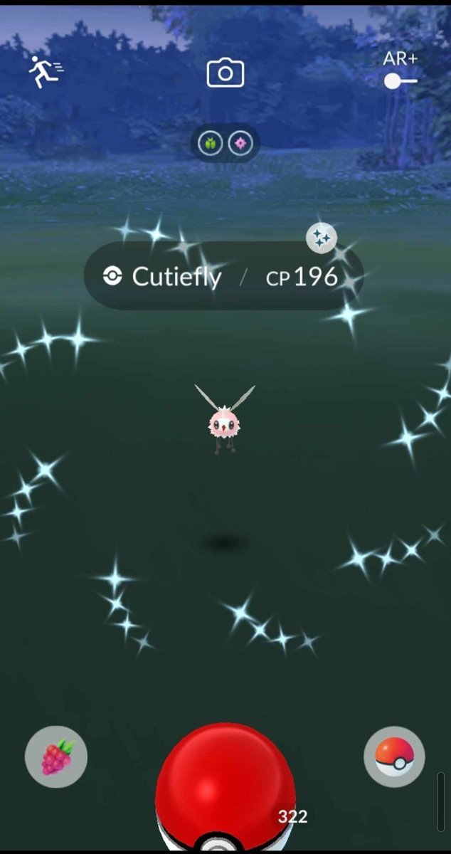 It finally happened 3 minutes before the event ended! Shiny Cutiefly 🥺🥺🥺 #ShinyPokémon #ShinyCheck #MissQOS #RaidGuru #GratefulHeart #Cutiefly