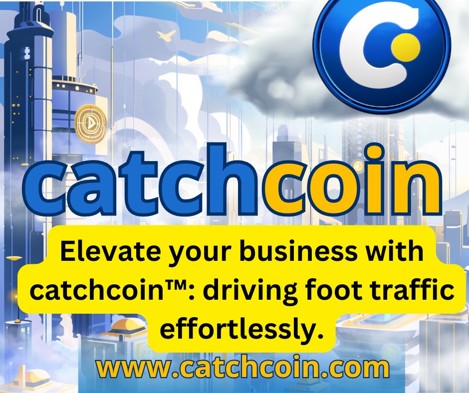 Ready to take your business to new heights? Elevate your reach with CatchCoin™️! Drive foot traffic effortlessly and watch your business soar! 🚀 #CatchCoin #WBNB #BusinessGrowth #Crypto