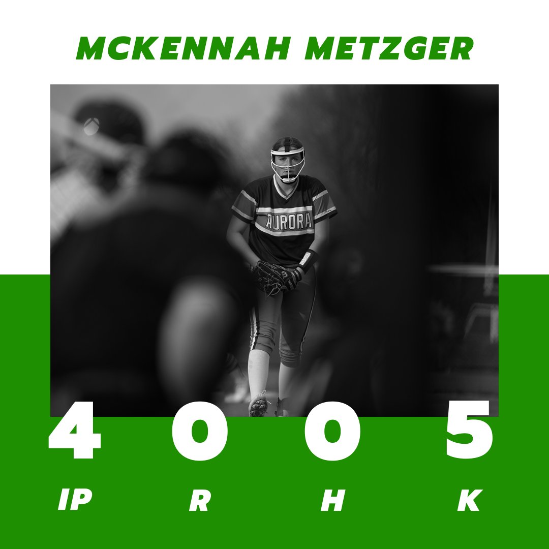 Pretty good day at the ballpark for Aurora senior McKennah Metzger! Oh, and she also doubled and homered! @auroraathletics @SoftballAurora