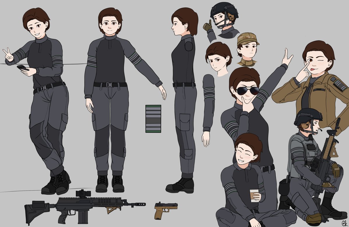 ChrisWithAKube's tweet photo. Oh its #PortfolioDay again!
I'm Chris, I draw and 3d model, mainly fantasy, sci-fi, or military; and all together for my OC's I'm slowly rolling out. https://t.co/d2kW0vufbL