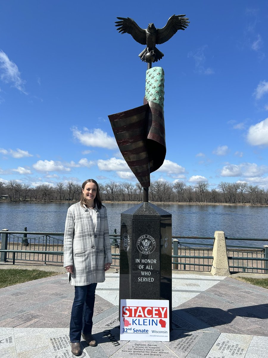 StaceyforWI's tweet image. Amazing day sharing the move from US Senate to the 32nd State Senate race! Milk house in Trempealeau County, Mississippi River bank in La Crosse, Sparta American Legion and Vernon County farm with show cattle. I look forward to earning your vote Western WI!