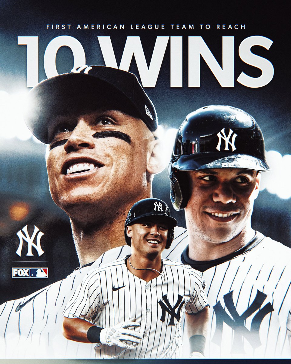 The <a href="/Yankees/">New York Yankees</a> are the first to 10 wins! 🙌