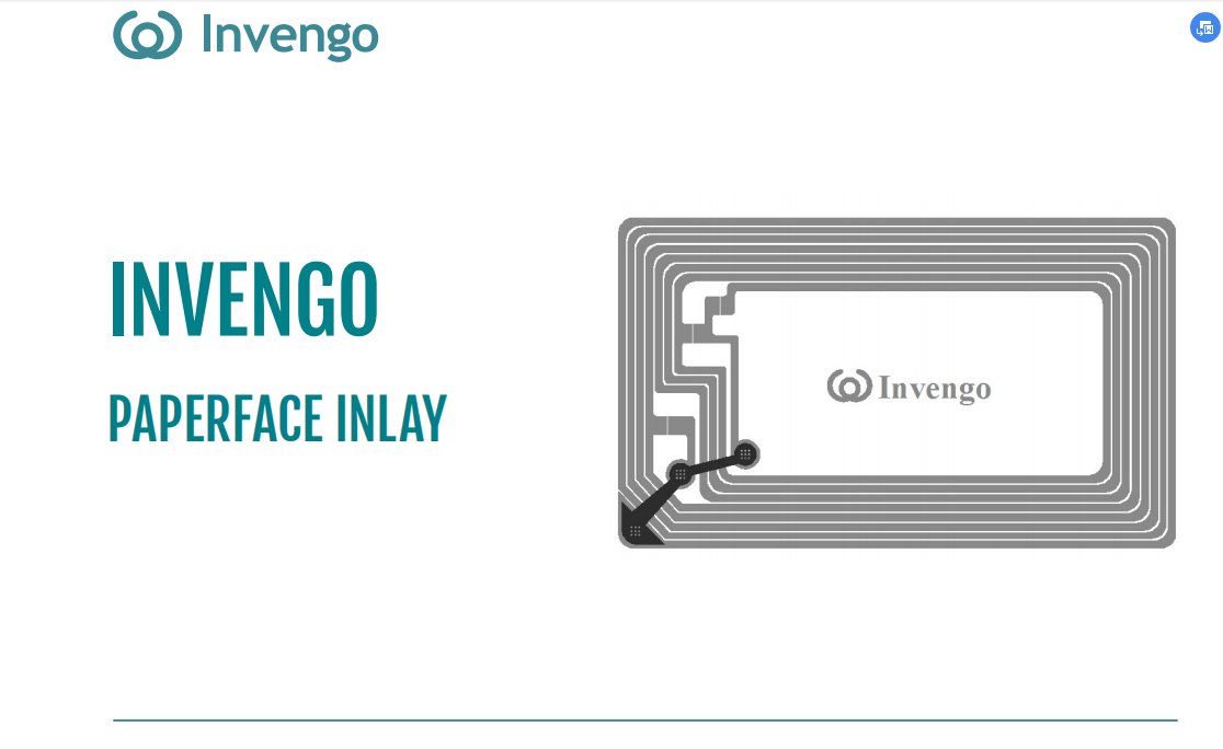 Invengo's tweet image. The XC-TF3007-A-C23-FPI HF inlay featuring the FM13HF01 chip is designed for various applications, such as library and product anti-counterfeiting applications. This product provides an excellent read range, a compact size and optimal performance in a square package.