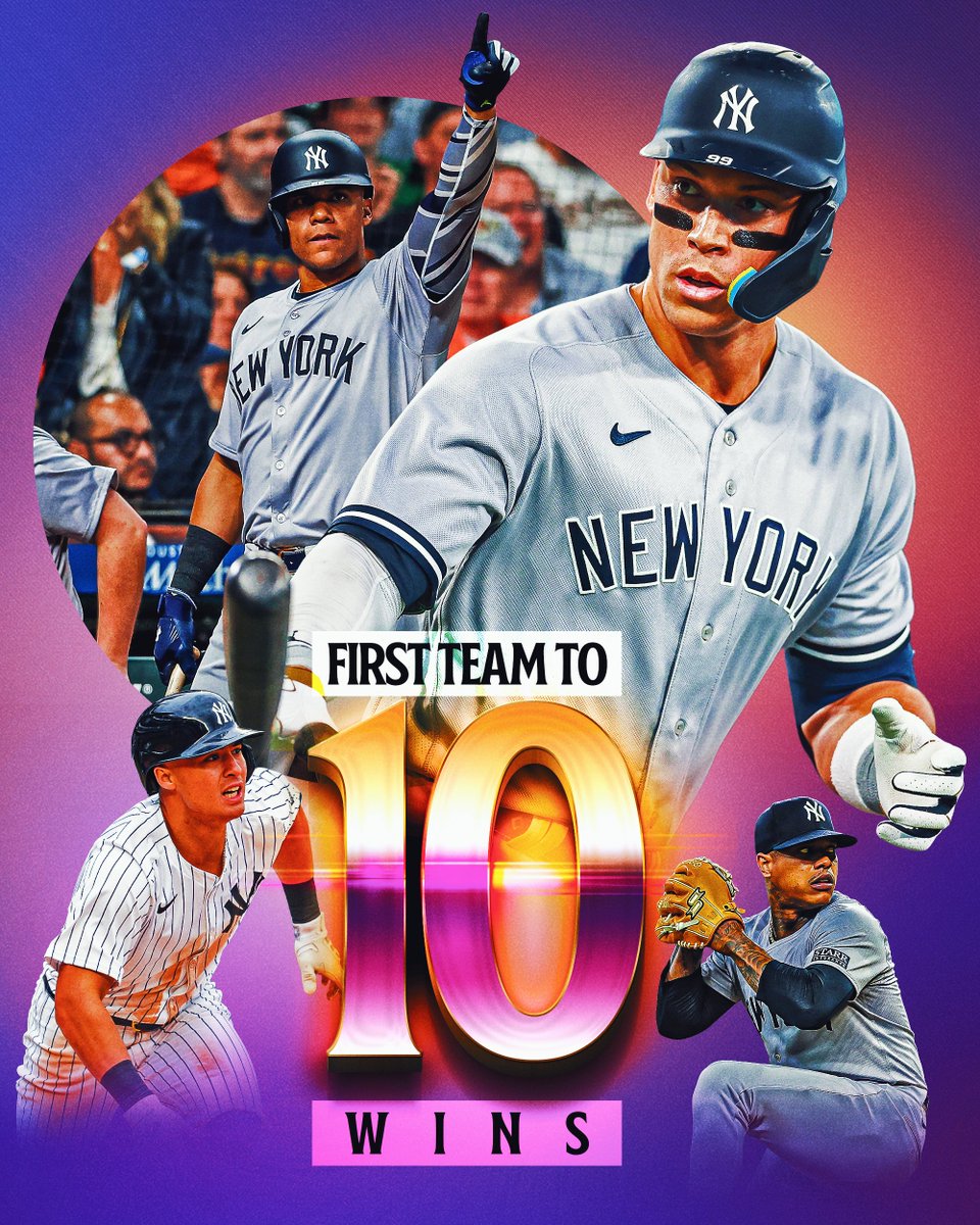 The @Yankees are the first team to 10 wins in 2024!