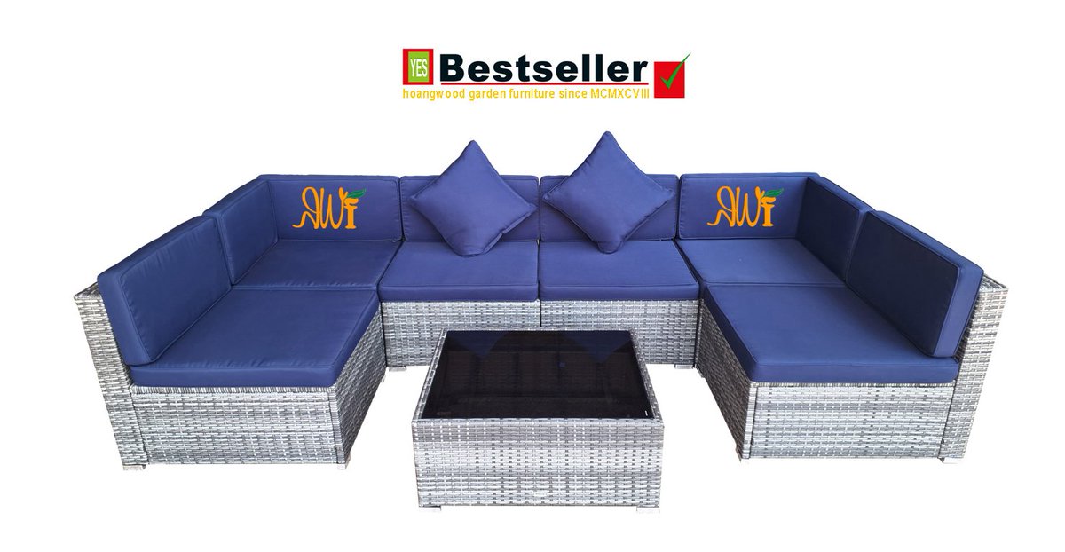 Atlanta Summer Patio Sofa Lounge 7Pcs Set ⛱️ 🏠 🏊‍♂️ 🏕🏖🏜 Good quality 👌 Cheapest price 😎 USD 199.99 only ✅️ 😊 #hoangwood #hoangwoodvietnam #outdoorfurniture #woodenfurniture #wickerfurniture #aluminiumfurniture #goodquality #cheapestprice #madeinvietnam #hoangwoodvietnam