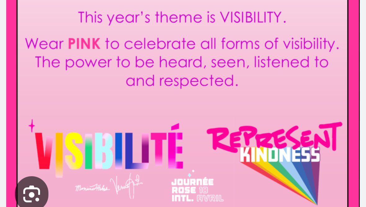 April 10th is International Day of Pink— we invite our ⚡️Lightnings to wear pink tomorrow in support of kindness, visibility and inclusion  <a href="/TLDSB/">TLDSB</a>